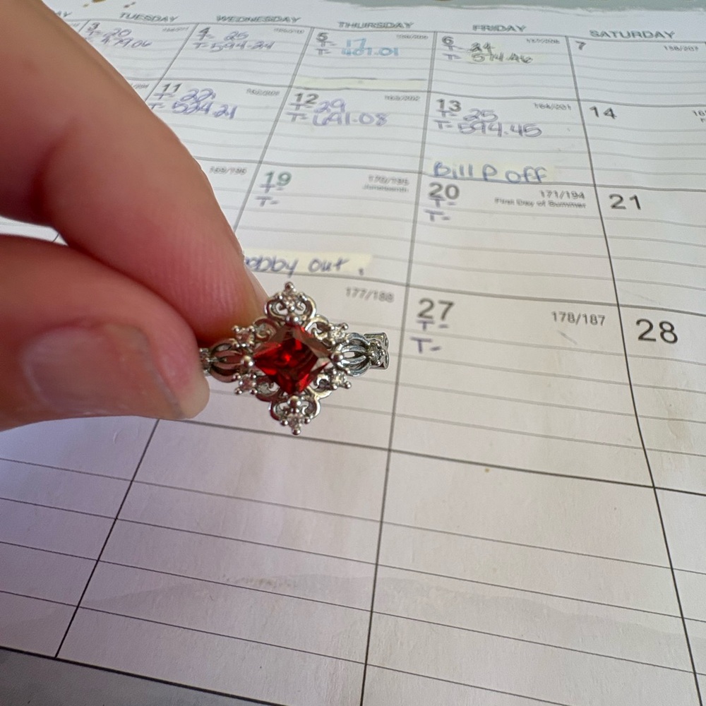 Radiant Red and Silver Statement Ring